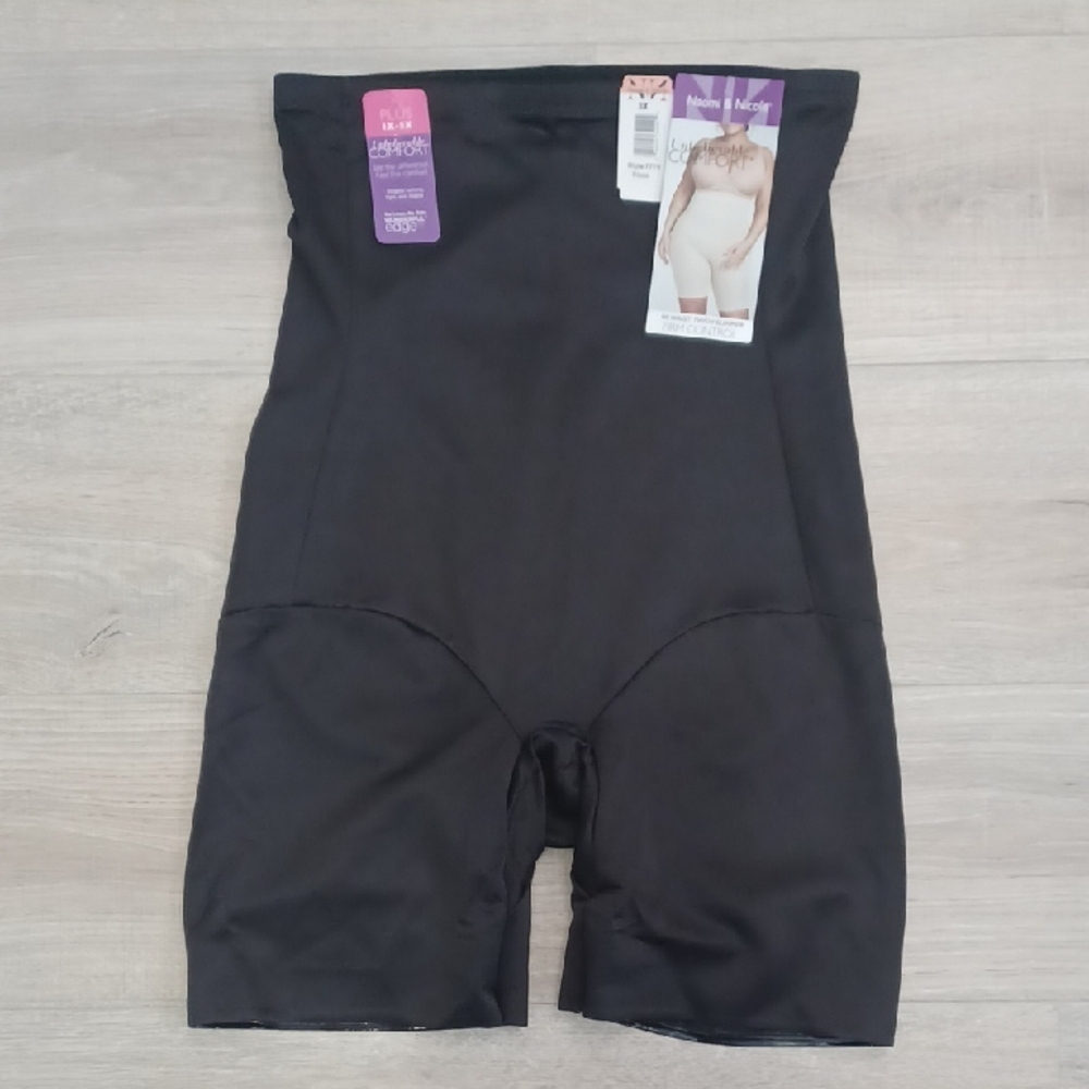 NWT - 3X shapewear "High-Waist Thigh Slimmer Firm Control " black underwear